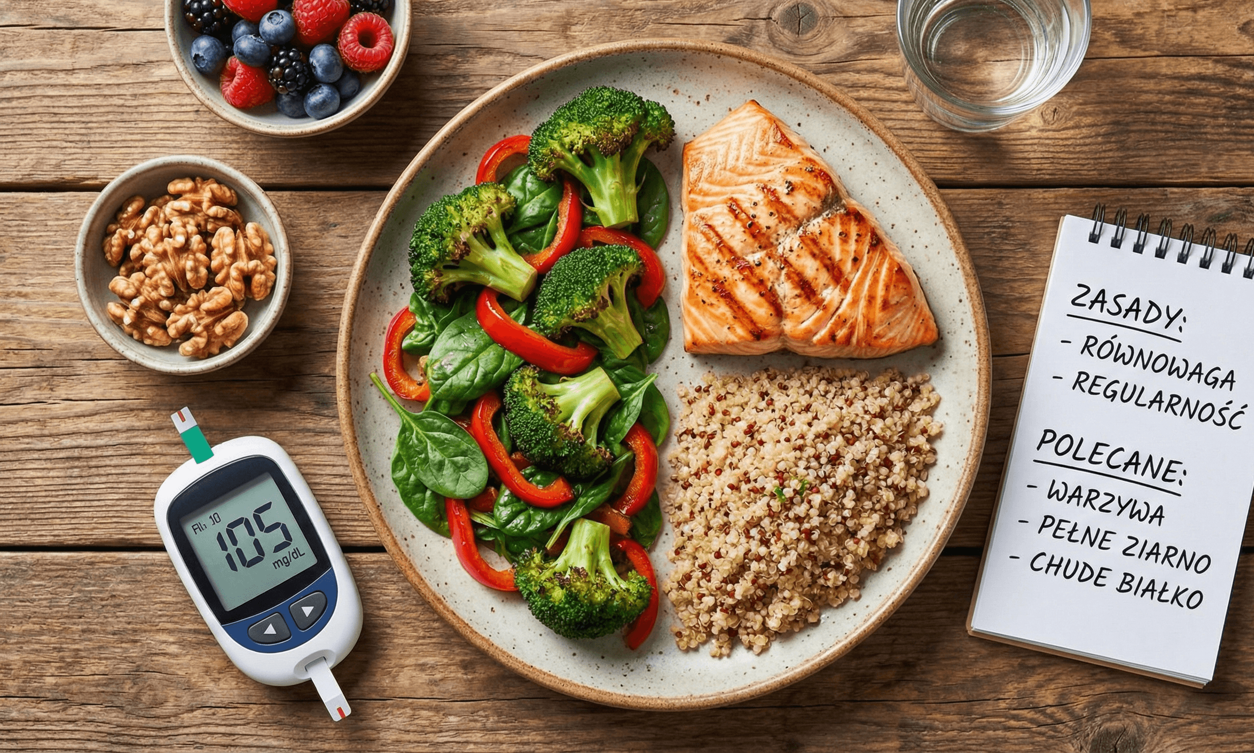 Dieta cukrzycowa – co jeść w cukrzycy? Zasady i polecane produkty